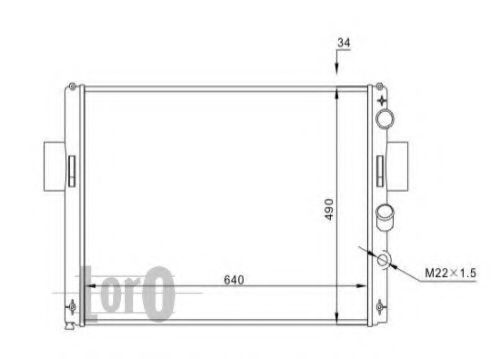 LORO 022-017-0004 Радиатор, охлаждение двигателя 