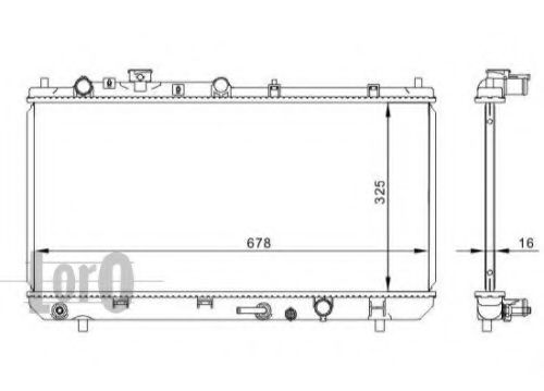 LORO 030-017-0007 Радиатор, охлаждение двигателя 