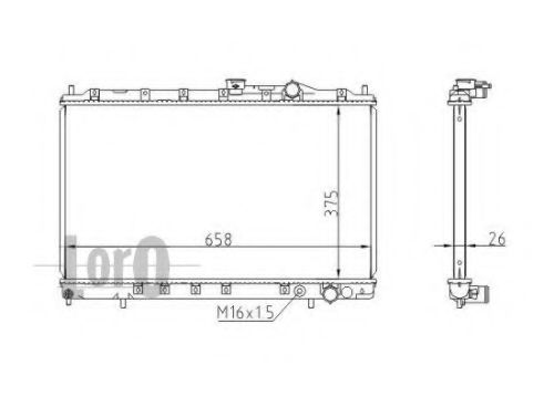 LORO 033-017-0020 Радиатор, охлаждение двигателя 