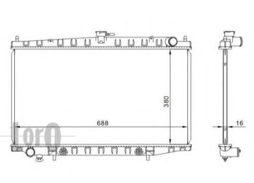 LORO 035-017-0010 Радиатор, охлаждение двигателя для NISSAN TSUBAME III (Ниссан Цубамэ 3)