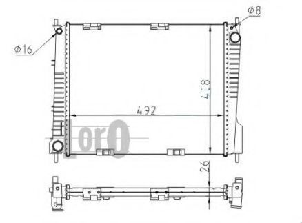 LORO 042-017-0048 Радиатор, охлаждение двигателя 