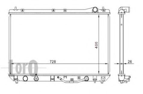 LORO 051-017-0022 Радиатор, охлаждение двигателя 