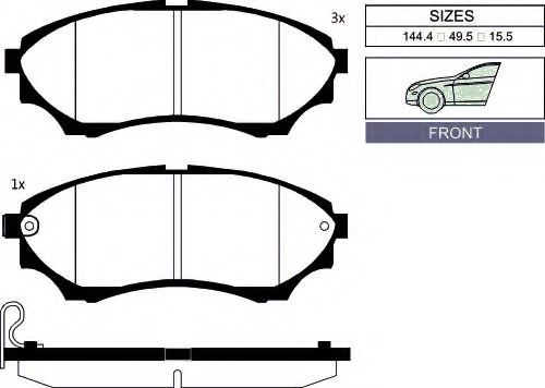 GOODWILL 1044 F Тормозные колодки для MAZDA PROCEED/DRIFTER (Мазда Просид/дрифтэр) GOODWILL 1044 F Тормозные колодки для MAZDA PROCEED/DRIFTER (Мазда Просид/дрифтэр)