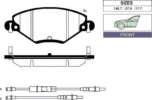 GOODWILL 1054 F Тормозные колодки для CITROëN (Cитроëн) GOODWILL 1054 F Тормозные колодки для CITROëN (Cитроëн)