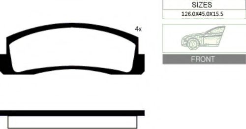 GOODWILL 1061 F Тормозные колодки для LADA TAIGA II (Лада Таига 2)