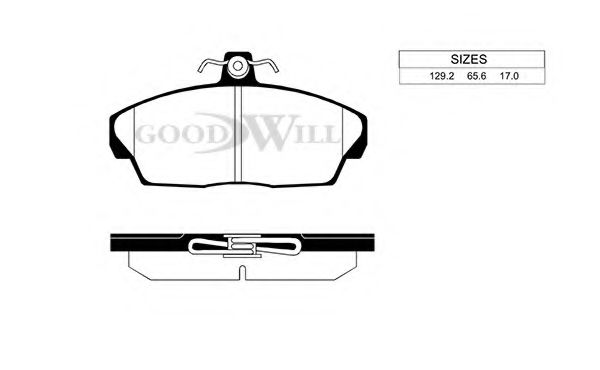 GOODWILL 1002 F Тормозные колодки для GAZ (Газ) GOODWILL 1002 F Тормозные колодки для GAZ (Газ)