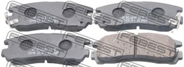 FEBEST 0401-EAR Тормозные колодки для MITSUBISHI DEBONAIR (Митсубиши/митсубиси Дэбонаир) FEBEST 0401-EAR Тормозные колодки для MITSUBISHI DEBONAIR (Митсубиши/митсубиси Дэбонаир)
