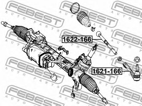 FEBEST 1621-166 Наконечник поперечной рулевой тяги 