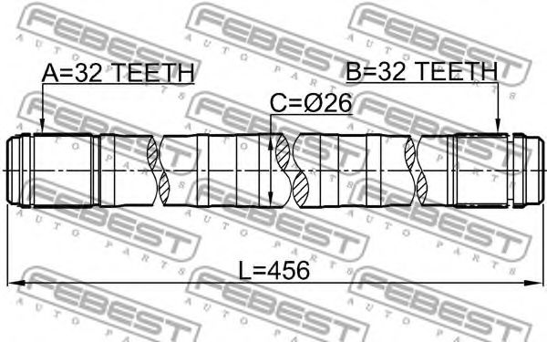 FEBEST 0312-RD1LH Приводной вал для HONDA ODYSSEY (Хонда Одъссэъ) FEBEST 0312-RD1LH Приводной вал для HONDA ODYSSEY (Хонда Одъссэъ)