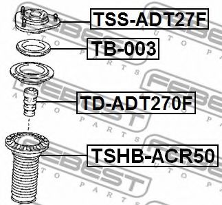 FEBEST TSS-ADT27F Подвеска, амортизатор 