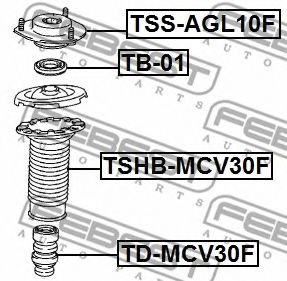 FEBEST TSS-AGL10F Подвеска, амортизатор 