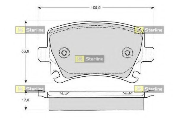 STARLINE BD S011S Тормозные колодки для AUDI TT (Ауди Тт) STARLINE BD S011S Тормозные колодки для AUDI TT (Ауди Тт)