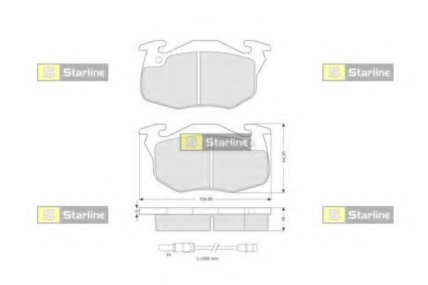 STARLINE BD S020 Тормозные колодки для PEUGEOT 205 II (Пежо 205 2) STARLINE BD S020 Тормозные колодки для PEUGEOT 205 II (Пежо 205 2)