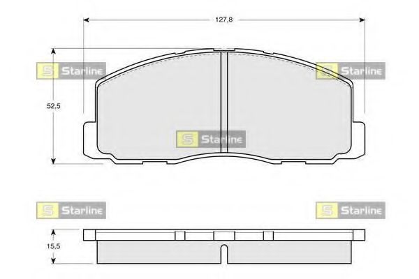 STARLINE BD S119 Тормозные колодки для VOLKSWAGEN (Фольксваген) STARLINE BD S119 Тормозные колодки для VOLKSWAGEN (Фольксваген)