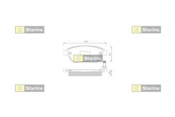 STARLINE BD S248 Тормозные колодки для PEUGEOT 207 (Пежо 207) STARLINE BD S248 Тормозные колодки для PEUGEOT 207 (Пежо 207)