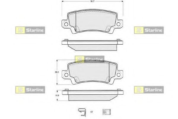 STARLINE BD S327 Тормозные колодки для CHRYSLER (Крайслер) STARLINE BD S327 Тормозные колодки для CHRYSLER (Крайслер)