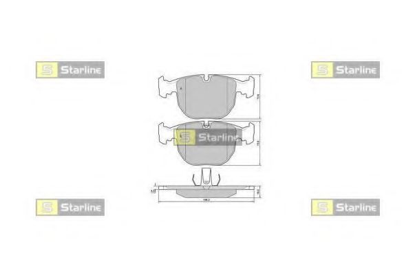 STARLINE BD S384 Тормозные колодки для BMW (Бмв) STARLINE BD S384 Тормозные колодки для BMW (Бмв)