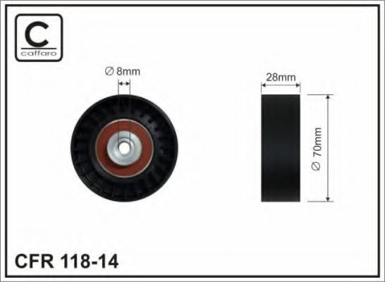 CAFFARO 118-14 Паразитный ведущий ролик, поликлиновой ремень для SKODA FABIA (Шкода Фабиа) CAFFARO 118-14 Паразитный ведущий ролик, поликлиновой ремень для SKODA FABIA (Шкода Фабиа)