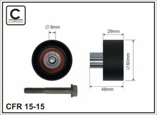 CAFFARO 15-15 Паразитный Ведущий ролик, зубчатый ремень для FORD MAVERICK (Форд Маvэриcк) CAFFARO 15-15 Паразитный Ведущий ролик, зубчатый ремень для FORD MAVERICK (Форд Маvэриcк)