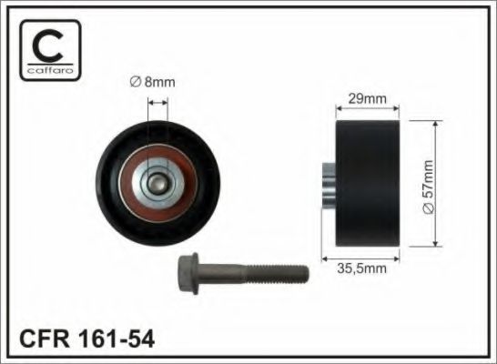 CAFFARO 161-54 Паразитный Ведущий ролик, зубчатый ремень для FIAT COUPE (Фиат Cоупэ) CAFFARO 161-54 Паразитный Ведущий ролик, зубчатый ремень для FIAT COUPE (Фиат Cоупэ)