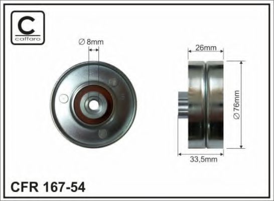 CAFFARO 167-54 Паразитный ведущий ролик, поликлиновой ремень для FORD ORION III (Форд Орион 3)