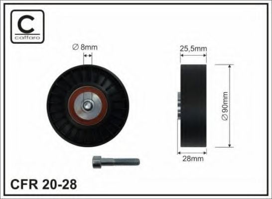 CAFFARO 20-28 Паразитный ведущий ролик, поликлиновой ремень для AUDI 100 (Ауди 100) CAFFARO 20-28 Паразитный ведущий ролик, поликлиновой ремень для AUDI 100 (Ауди 100)