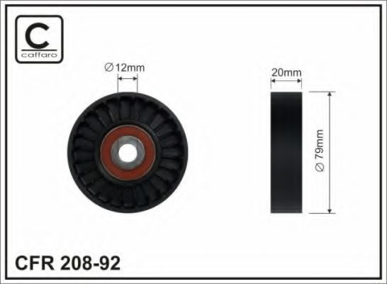 CAFFARO 208-92 Паразитный ведущий ролик, поликлиновой ремень для HYUNDAI EXCEL (Хендай Эxcэл) CAFFARO 208-92 Паразитный ведущий ролик, поликлиновой ремень для HYUNDAI EXCEL (Хендай Эxcэл)
