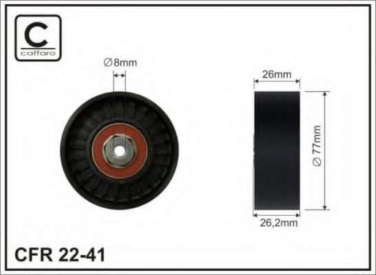 CAFFARO 22-41 Паразитный ведущий ролик, поликлиновой ремень для AUDI 80 (Ауди 80) CAFFARO 22-41 Паразитный ведущий ролик, поликлиновой ремень для AUDI 80 (Ауди 80)