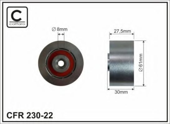 CAFFARO 230-22 Паразитный Ведущий ролик, зубчатый ремень для OPEL ASTRA H HATCH (Опель Астра н хэтчбек) CAFFARO 230-22 Паразитный Ведущий ролик, зубчатый ремень для OPEL ASTRA H HATCH (Опель Астра н хэтчбек)