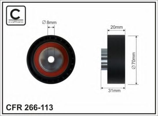 CAFFARO 266-113 Паразитный ведущий ролик, поликлиновой ремень для ROVER 400 (Ровер 400) CAFFARO 266-113 Паразитный ведущий ролик, поликлиновой ремень для ROVER 400 (Ровер 400)