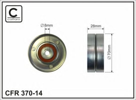 CAFFARO 370-14 Паразитный ведущий ролик, поликлиновой ремень для SKODA FABIA (Шкода Фабиа) CAFFARO 370-14 Паразитный ведущий ролик, поликлиновой ремень для SKODA FABIA (Шкода Фабиа)