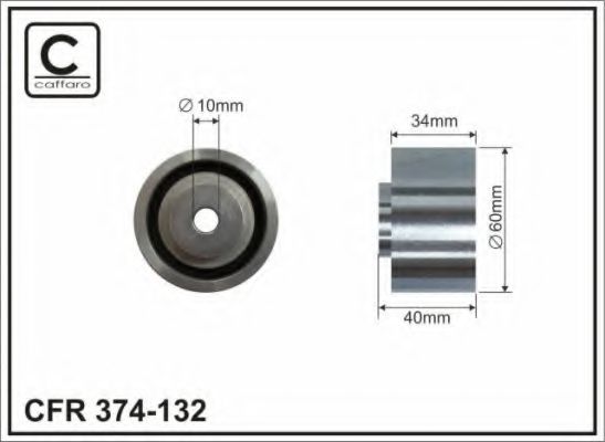 CAFFARO 374-132 Паразитный Ведущий ролик, зубчатый ремень для KIA K2900 (Киа К2900)