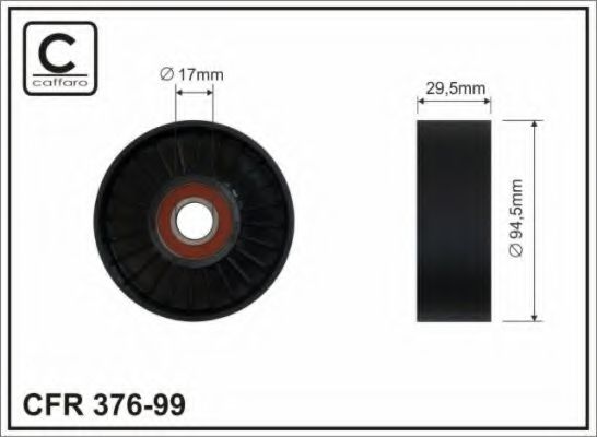 CAFFARO 376-99 Паразитный ведущий ролик, поликлиновой ремень для KIA RONDO III (Киа Рондо 3) CAFFARO 376-99 Паразитный ведущий ролик, поликлиновой ремень для KIA RONDO III (Киа Рондо 3)
