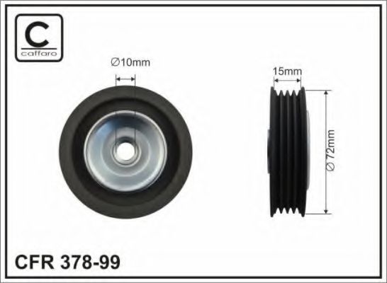 CAFFARO 378-99 Паразитный ведущий ролик, поликлиновой ремень для HONDA LOGO (Хонда Лого) CAFFARO 378-99 Паразитный ведущий ролик, поликлиновой ремень для HONDA LOGO (Хонда Лого)