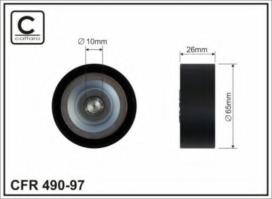 CAFFARO 490-97 Паразитный ведущий ролик, поликлиновой ремень для CHEVROLET CAPTIVA (Шевроле Каптива) CAFFARO 490-97 Паразитный ведущий ролик, поликлиновой ремень для CHEVROLET CAPTIVA (Шевроле Каптива)