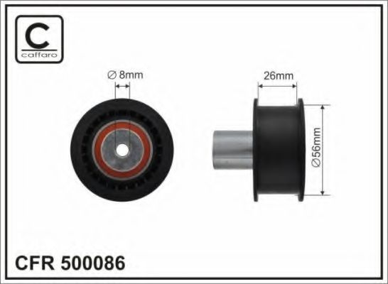 CAFFARO 500086 Паразитный Ведущий ролик, зубчатый ремень для VOLKSWAGEN POLO (Фольксваген Поло) CAFFARO 500086 Паразитный Ведущий ролик, зубчатый ремень для VOLKSWAGEN POLO (Фольксваген Поло)