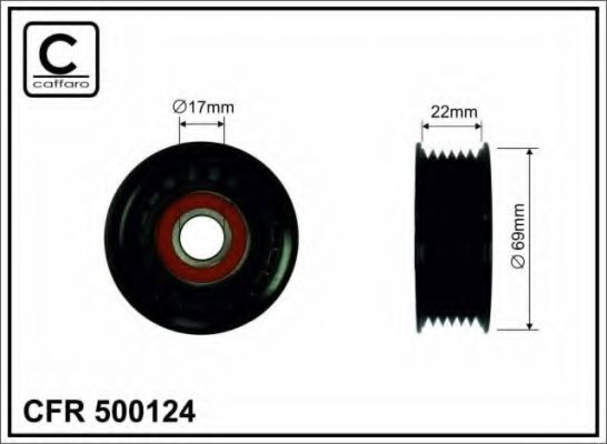CAFFARO 500124 Паразитный ведущий ролик, поликлиновой ремень для FORD MONDEO (Форд Мондэо) CAFFARO 500124 Паразитный ведущий ролик, поликлиновой ремень для FORD MONDEO (Форд Мондэо)