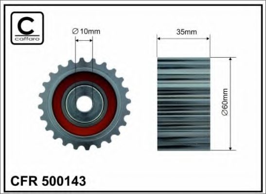 CAFFARO 500143 Паразитный Ведущий ролик, зубчатый ремень для SUBARU (Субару) CAFFARO 500143 Паразитный Ведущий ролик, зубчатый ремень для SUBARU (Субару)