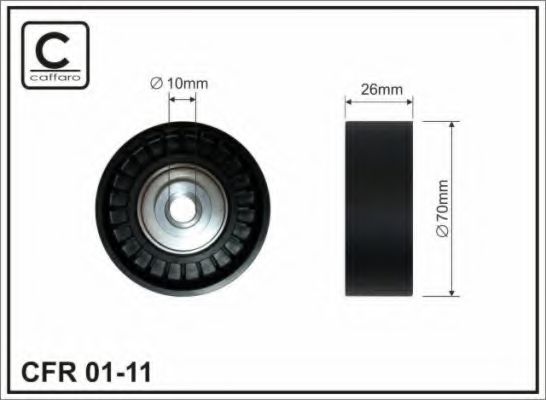 CAFFARO 01-11 Паразитный ведущий ролик, поликлиновой ремень для FIAT BRAVO II (Фиат Брава 2) CAFFARO 01-11 Паразитный ведущий ролик, поликлиновой ремень для FIAT BRAVO II (Фиат Брава 2)