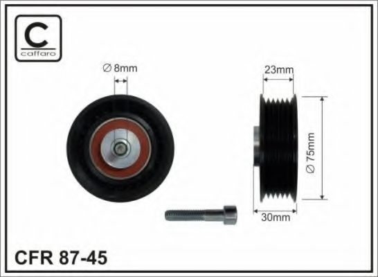 CAFFARO 87-45 Паразитный ведущий ролик, поликлиновой ремень для OPEL CORSA B (Опель Корса б) CAFFARO 87-45 Паразитный ведущий ролик, поликлиновой ремень для OPEL CORSA B (Опель Корса б)