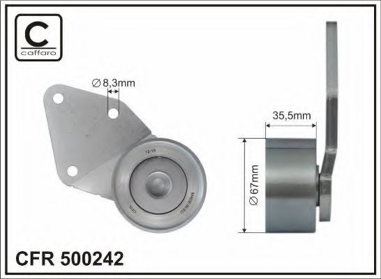 CAFFARO 500242 Паразитный Ведущий ролик, зубчатый ремень для FIAT DUCATO (Фиат Дукато) CAFFARO 500242 Паразитный Ведущий ролик, зубчатый ремень для FIAT DUCATO (Фиат Дукато)