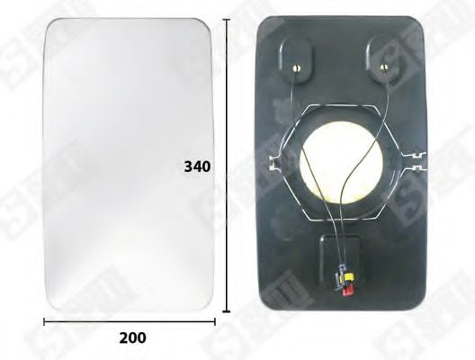 SPILU 19007 Зеркальное стекло, наружное зеркало для IVECO EURO (Ивеко Эуро) SPILU 19007 Зеркальное стекло, наружное зеркало для IVECO EURO (Ивеко Эуро)