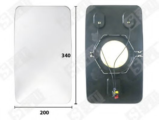 SPILU 19025 Зеркальное стекло, наружное зеркало для IVECO EURO (Ивеко Эуро) SPILU 19025 Зеркальное стекло, наружное зеркало для IVECO EURO (Ивеко Эуро)