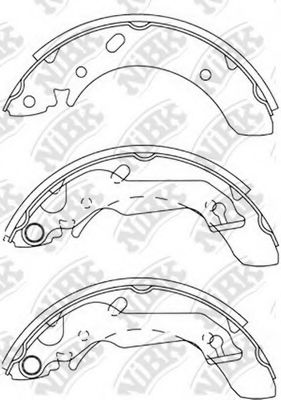 NiBK FN11158 Тормозные колодоки для MITSUBISHI MONTERO SPORT II (Митсубиши/митсубиси Монтэро спорт 2)