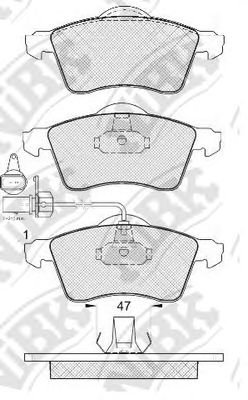 NiBK PN0108W Тормозные колодки для VOLKSWAGEN (Фольксваген) NiBK PN0108W Тормозные колодки для VOLKSWAGEN (Фольксваген)
