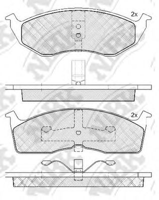 NiBK PN0110 Тормозные колодки для DODGE CARAVAN (Додж Караван) NiBK PN0110 Тормозные колодки для DODGE CARAVAN (Додж Караван)