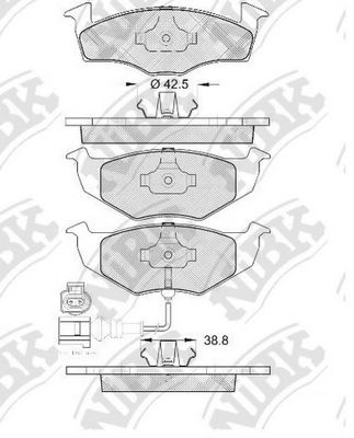 NiBK PN0113W Тормозные колодки для VOLKSWAGEN (Фольксваген) NiBK PN0113W Тормозные колодки для VOLKSWAGEN (Фольксваген)