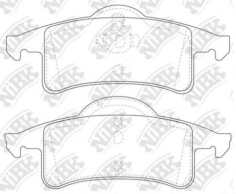 NiBK PN0425 Тормозные колодки для JEEP CHEROKEE (Джип Чироки)