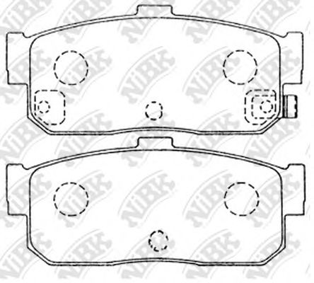 NiBK PN2224 Тормозные колодки для NISSAN TSUBAME (Ниссан Цубамэ) NiBK PN2224 Тормозные колодки для NISSAN TSUBAME (Ниссан Цубамэ)