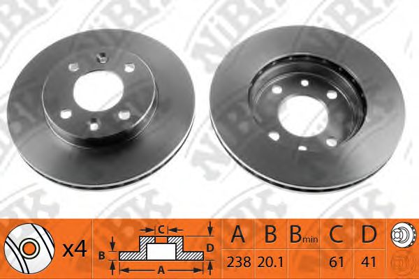 NiBK RN1002 Тормозной диск для RENAULT KANGOO (Рено Кангу) NiBK RN1002 Тормозной диск для RENAULT KANGOO (Рено Кангу)